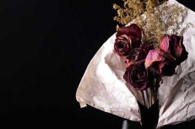 Kırmızı kurutulmuş gül yakın çekim