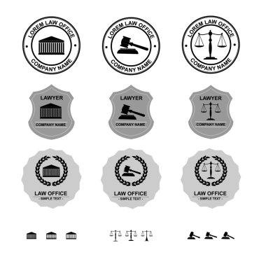 Hukuk simgesi düz ayarlamak