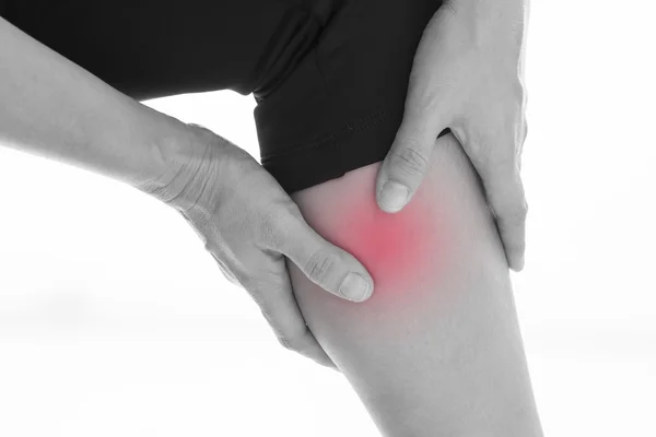Muscle pain, Red around the pain area — Stock Image Muscle pain, Red around the pain area Royalty Free Stock Photos
