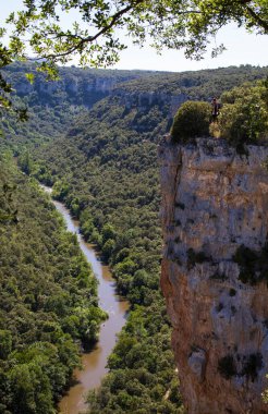 View of the Ebro River in Pesquera de Ebro, viewpoint of the Ebro canyons, Burgos