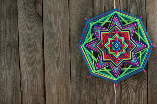 Colored thread mandala — Stock Photo, Image