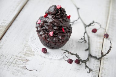 Sevgililer günü cupcake süslenmiş