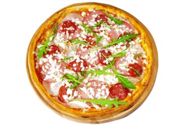 jambon ve salamlı pizza