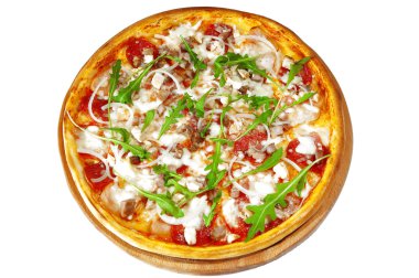 Salam, domuz eti, domuz eti, tavuk pizza