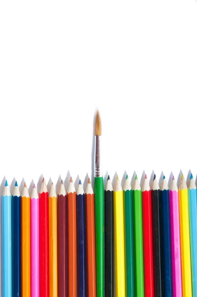 Set potloden van verschillende kleuren — Stockfoto