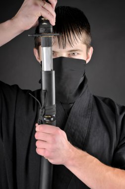 Ninja - spy, saboteur, stealth assassin of feudal Japan clipart