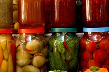 korunmuş meyve ve sebzeler