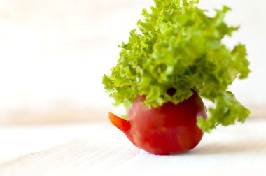 domates salatası ile.
