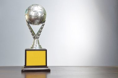 Kopyalama alanı alanı ile gümüş Futbol Kupa