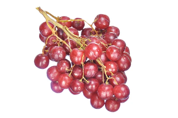 Delicious bunch red seedless crimson grape isolated on white — Stock Photo, Image