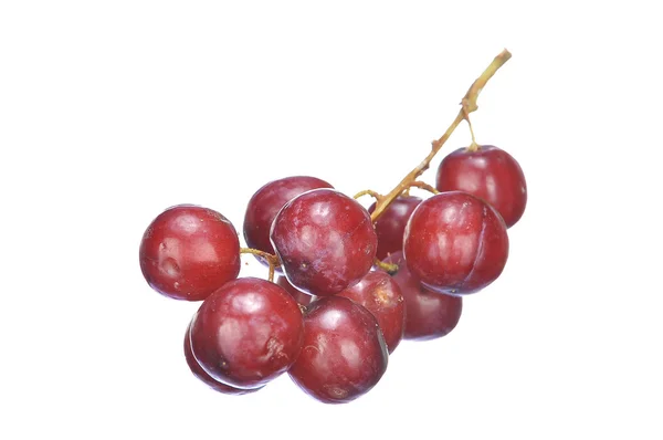 Delicious bunch red seedless crimson grape isolated on white — Stock Photo, Image