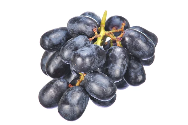 Pyszne i świeże czarny bez pestek winogron na białym tle — Zdjęcie stockowe