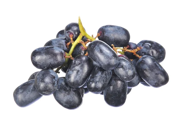 Delicious and fresh black seedless grape isolated on white — Stock Photo, Image