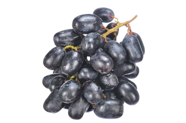 Délicieux et frais raisin noir sans pépins isolé sur blanc — Photo