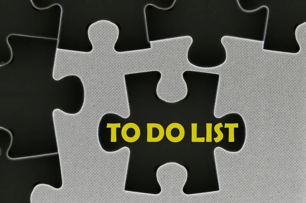 Le puzzle blanc mot écrit To Do List — Photo