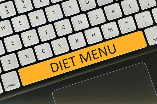 Klawiatury przycisk SPACJA napisane słowo dieta menu — Zdjęcie stockowe