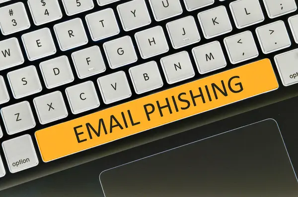 Keyboard  button written word email phishing — Stock Photo, Image