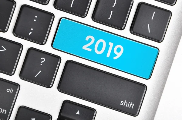 The computer keyboard button written word 2019 — Stock Photo, Image