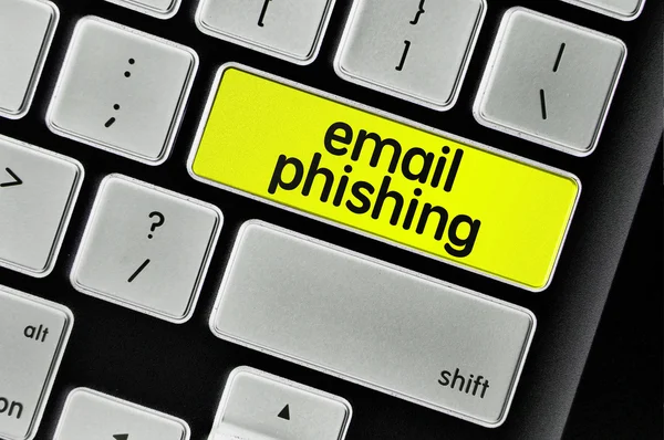 Keyboard  button written word email phishing — Stock Photo, Image