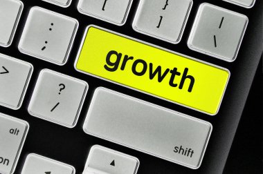 Word büyüme yazılı bilgisayar klavye düğme