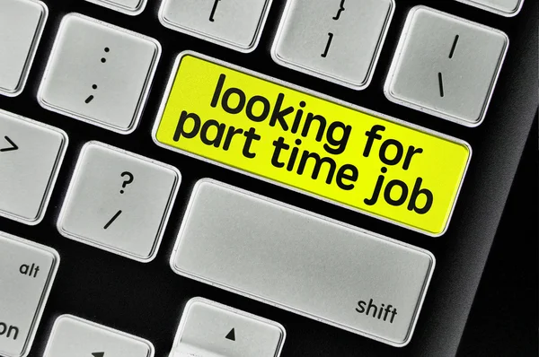 パートタイムの仕事を探している単語を書かれたキーボード ボタン — ストック写真