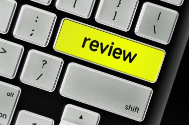 Kelime daha gözden geçirme yazılı bilgisayar klavye düğme