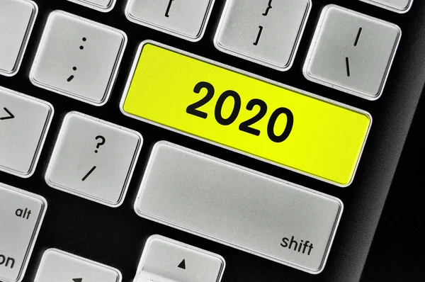 The computer keyboard button written word 2020 — Stock Photo, Image