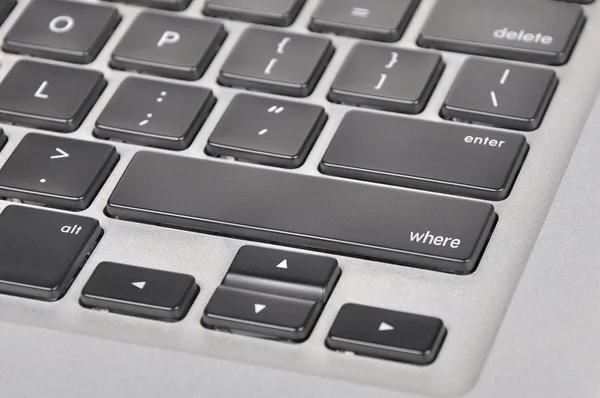 The computer keyboard button written word where — Stock Photo, Image