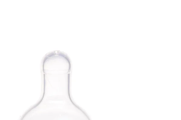 Pezón de silicona bebé aislado en blanco — Foto de Stock