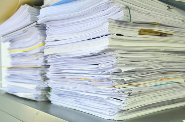 Close Up Stack Of Papers, Books And File - Soft Focus — Stock Photo, Image