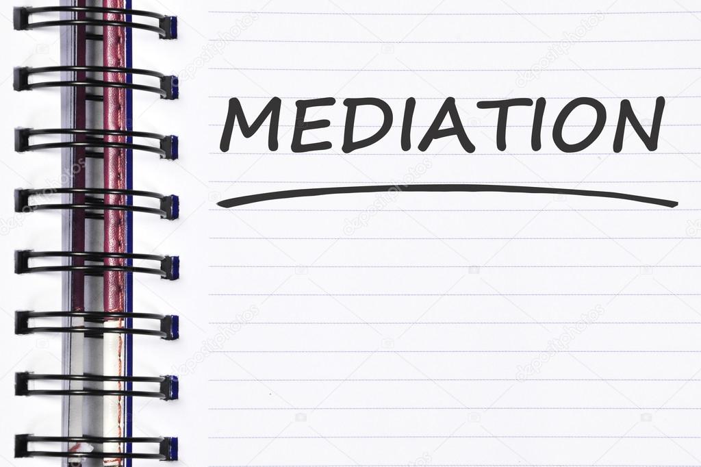 mediation words on spring note book