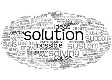 çözüm ve onun ilgili kelime kelime bulutu