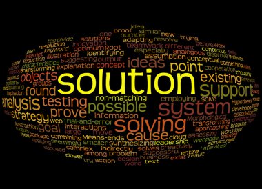 çözüm ve onun ilgili kelime kelime bulutu