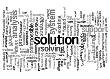 çözüm ve onun ilgili kelime kelime bulutu