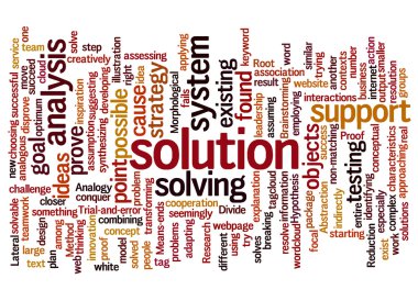 çözüm ve onun ilgili kelime kelime bulutu