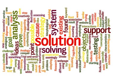 çözüm ve onun ilgili kelime kelime bulutu