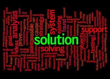 çözüm ve onun ilgili kelime kelime bulutu