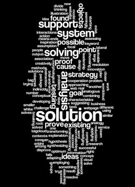 çözüm ve onun ilgili kelime kelime bulutu