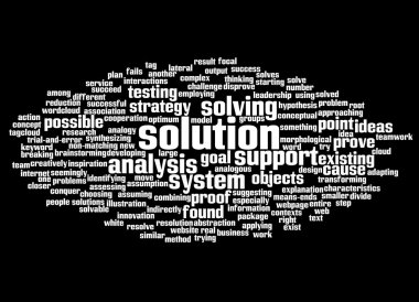 çözüm ve onun ilgili kelime kelime bulutu