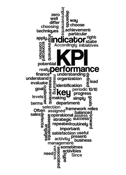 Nube de palabras del indicador de rendimiento clave (kpi ) — Foto de Stock