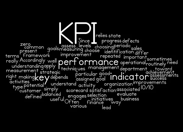 Ana performans göstergesi (KPI) ve onun ilgili wo kelime bulutu