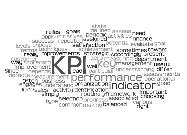 Ana performans göstergesi (KPI) ve onun ilgili wo kelime bulutu