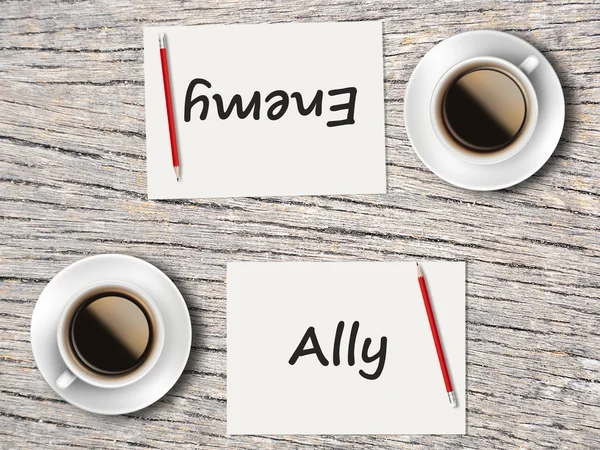 İş kavramı: Müttefik ve düşman karşılaştırma