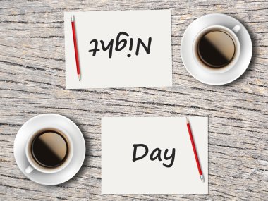 İş kavramı: Gece ve gündüz karşılaştırma