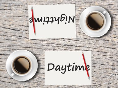 İş kavramı: Gece ve gündüz karşılaştırma