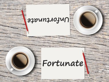 İş kavramı: Şanslı ve talihsiz karşılaştırma