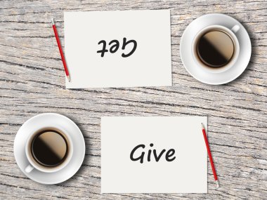 İş kavramı: Almak ve vermek karşılaştırma  