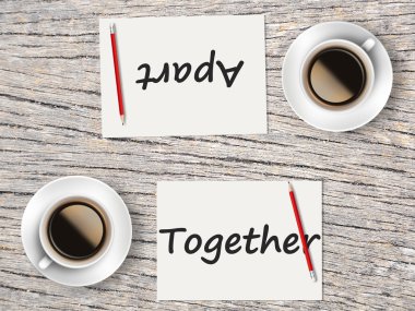 İş kavramı: Karşılaştırma arasında birlikte ve ayrı