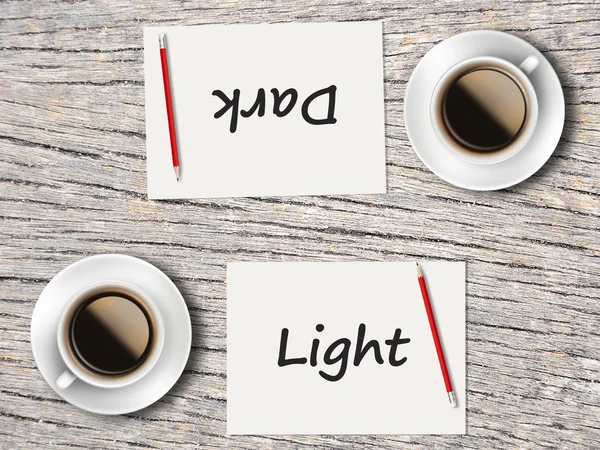 Επιχειρηματική ιδέα: Σύγκριση μεταξύ σκοτάδι και το φως — Φωτογραφία Αρχείου