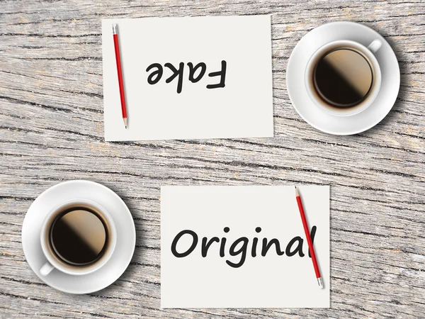 İş kavramı: Karşılaştırma arasında özgün ve sahte